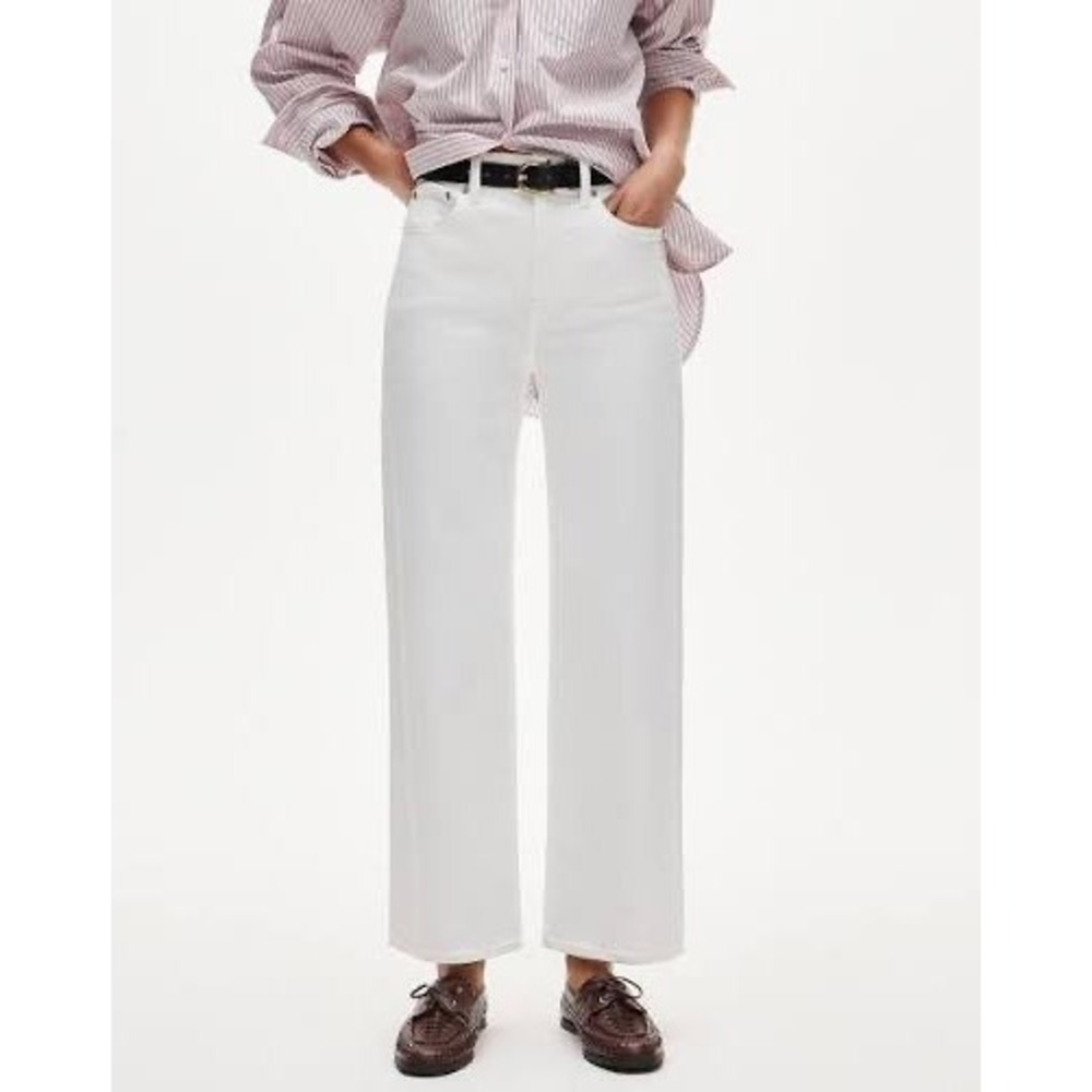 J.Crew Slim Wide Power Jeans White Size 27 New With Tags
